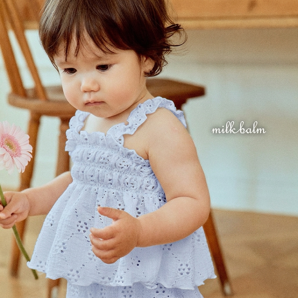 韓國童裝 26夏| MK36 Punching Smocking Setup (80-120cm)