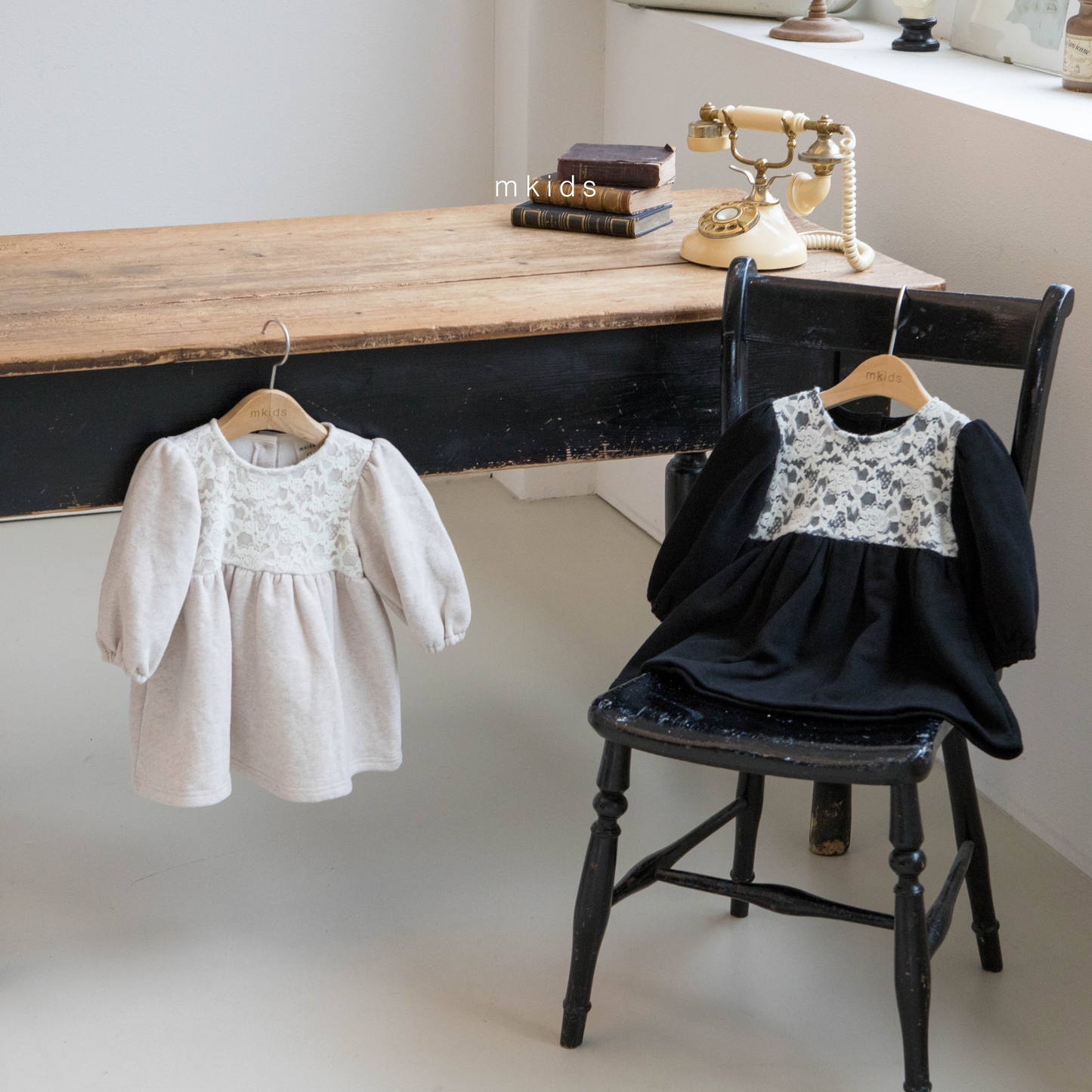 韓國童裝 25秋冬 | MD25439 Lace Kids OPS