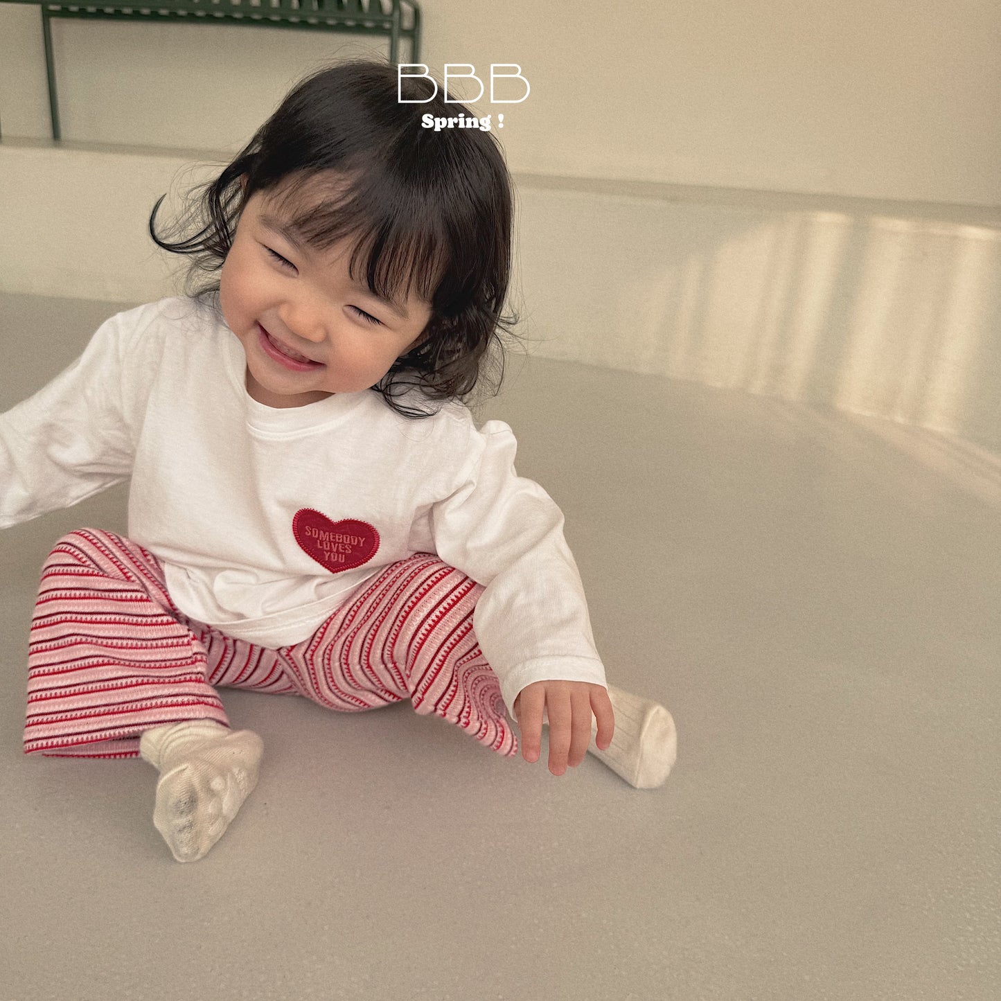 韓國童裝 26春 | BB06 Bebe Heart Box T-shirt (70-110cm)