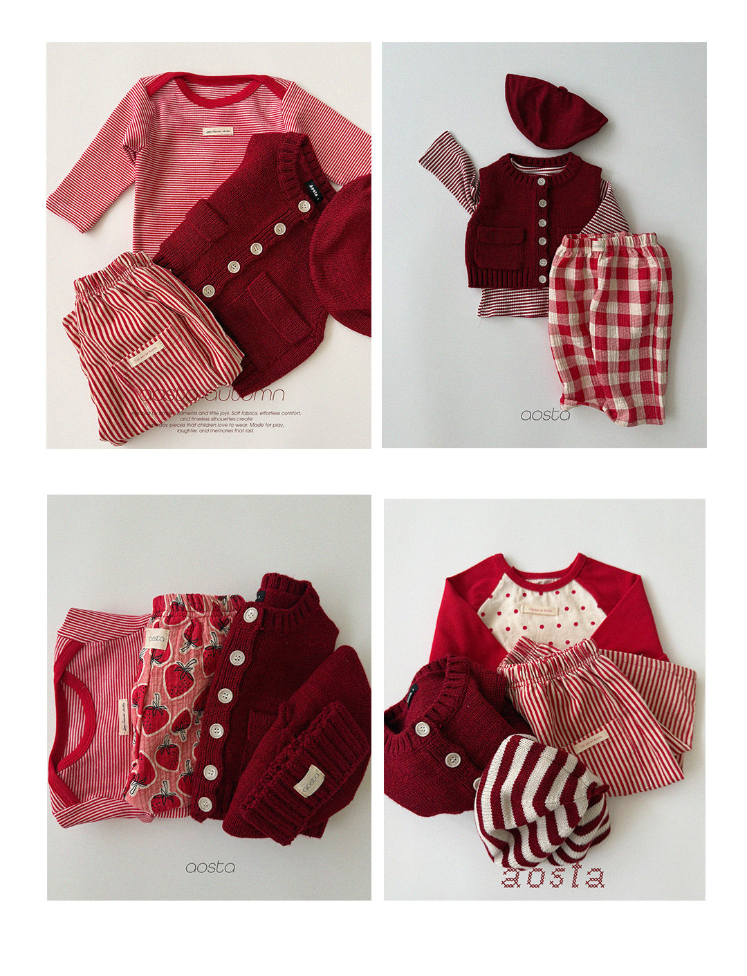 韓國童裝 26秋| AO08 Knit Cookie Vest 背心 (70-110)