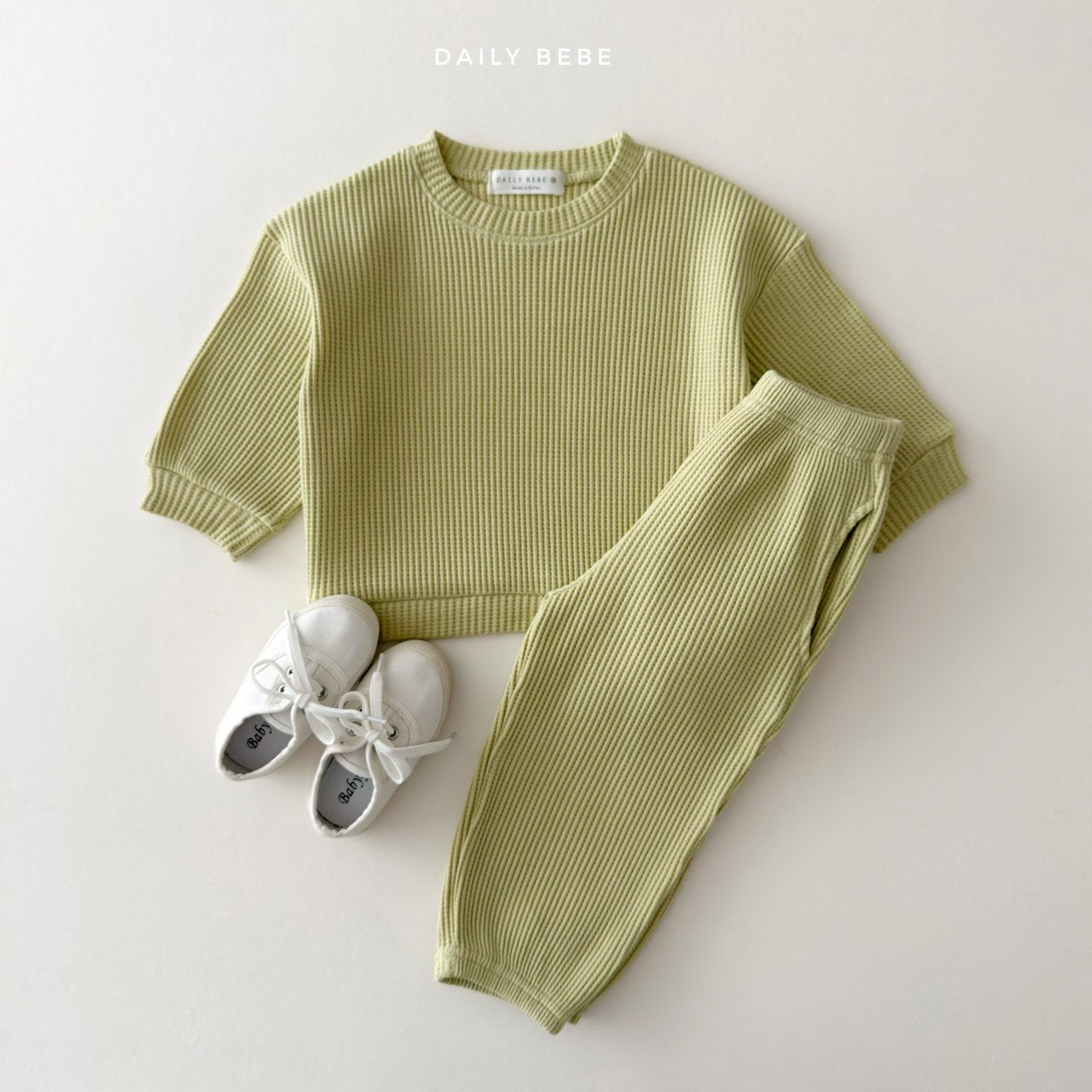 韓國童裝 26春 | DD02 華夫格套裝 (75~140cm)