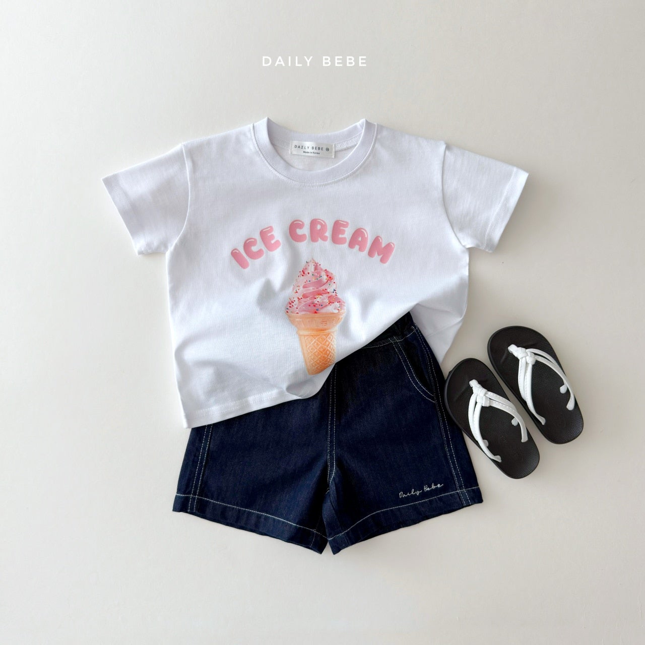 韓國童裝 26夏| DD23 Ice Cream Short Sleeve Tee (75-140cm)