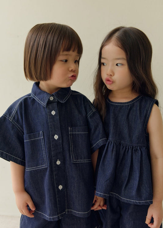 韓國童裝 26夏| DD26 Work Denim Shirt (75-140cm)