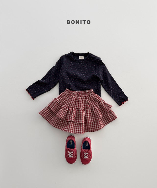 韓國童裝 26秋| BT56 Eyelet Pattern Tee 上衣 (80-140)