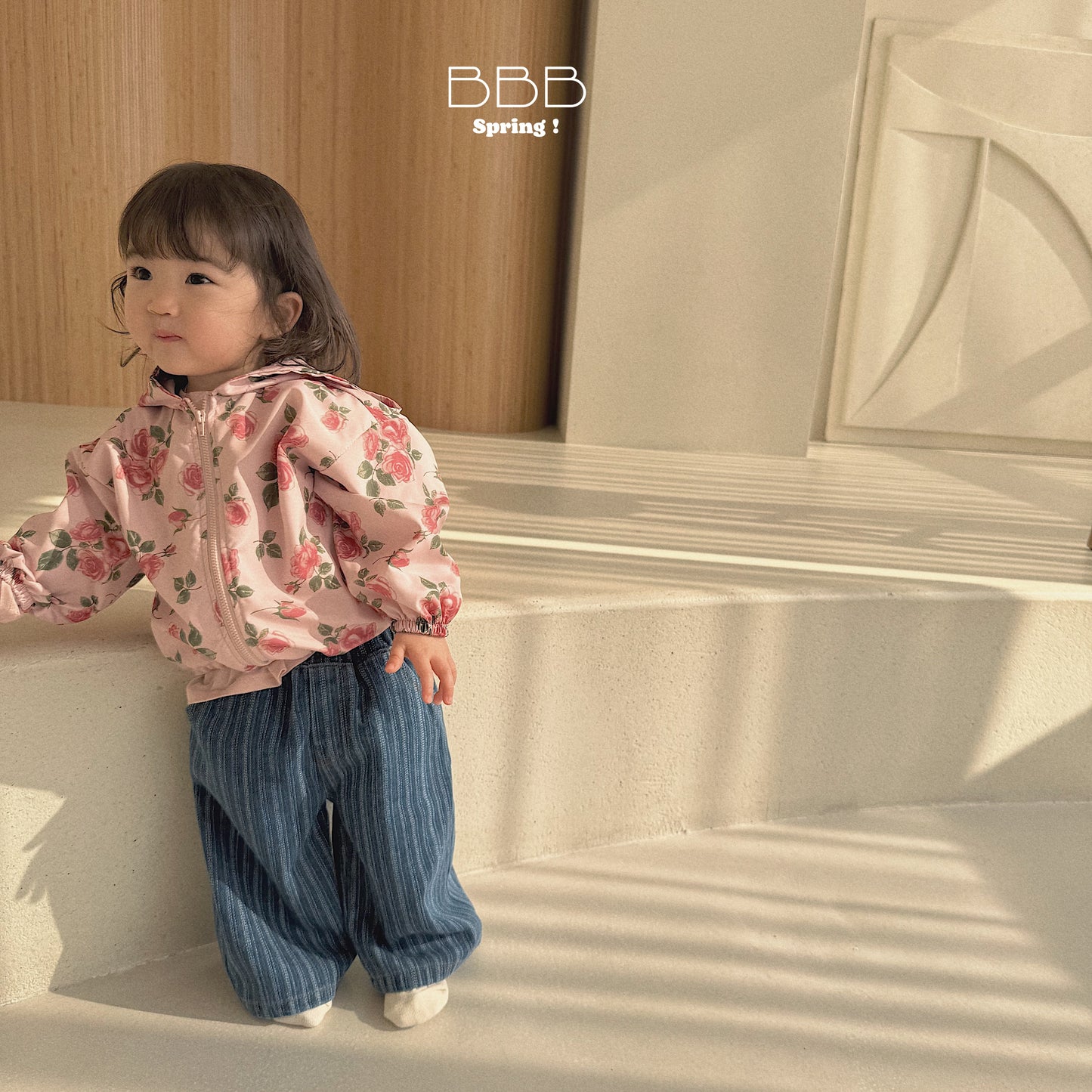 韓國童裝 26春 | BB40 Bebe Double Stripe Jeans (70-110cm)