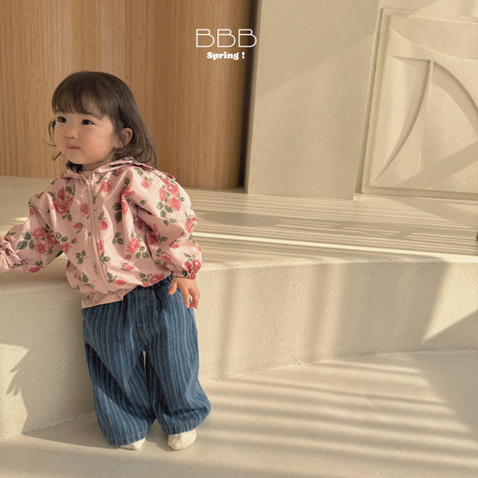 韓國童裝 26春 | BB40 Bebe Double Stripe Jeans (70-110cm)