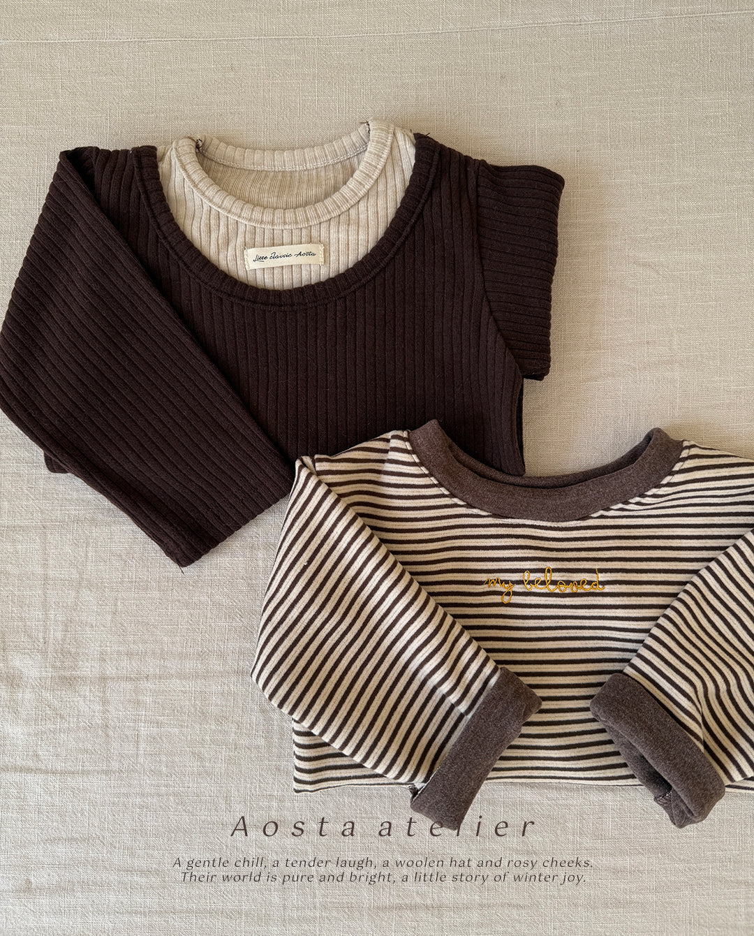 韓國童裝 25秋冬 | AO25424 Layered Tee