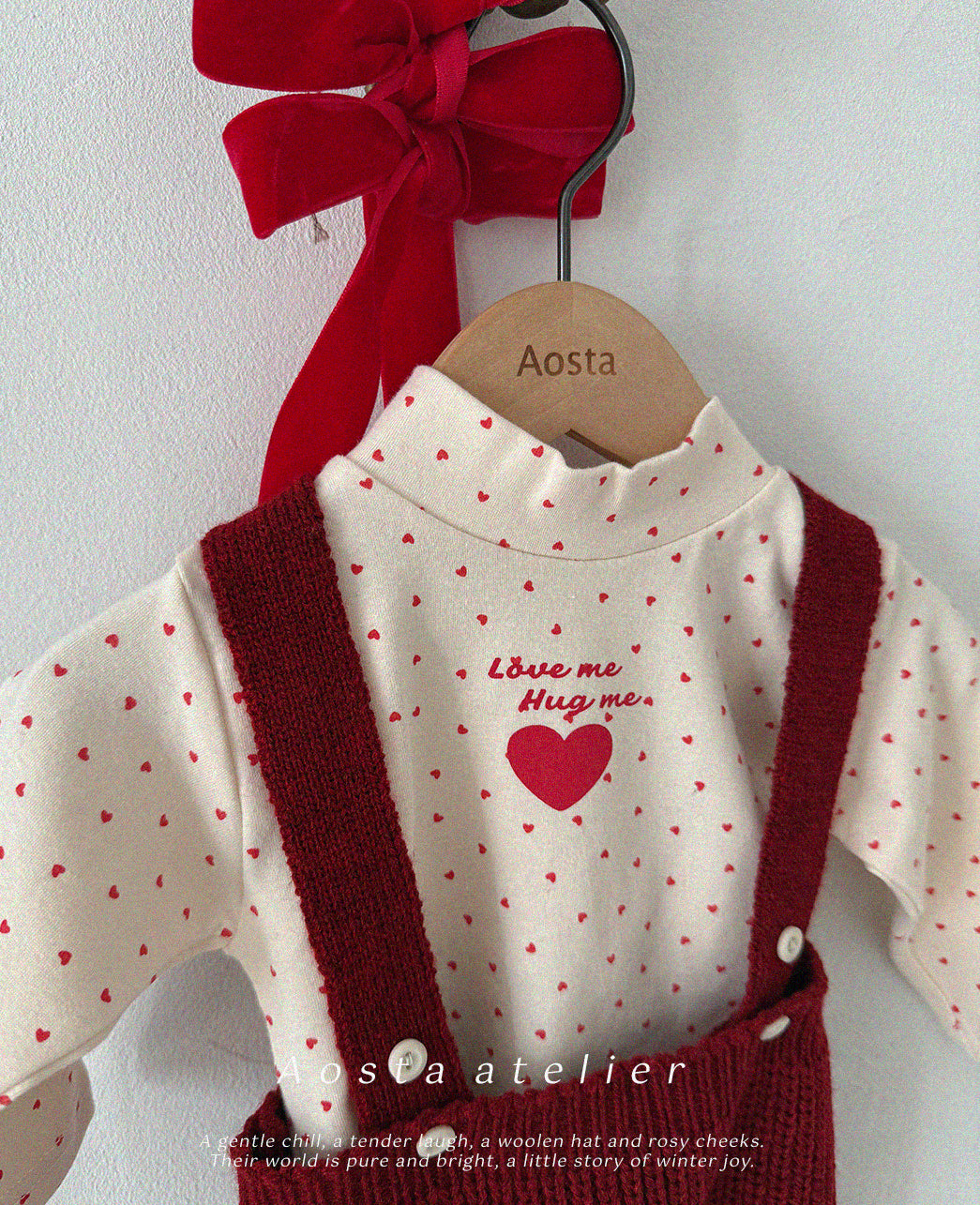 韓國童裝 25秋冬 | AO2423 Love Me Turtleneck