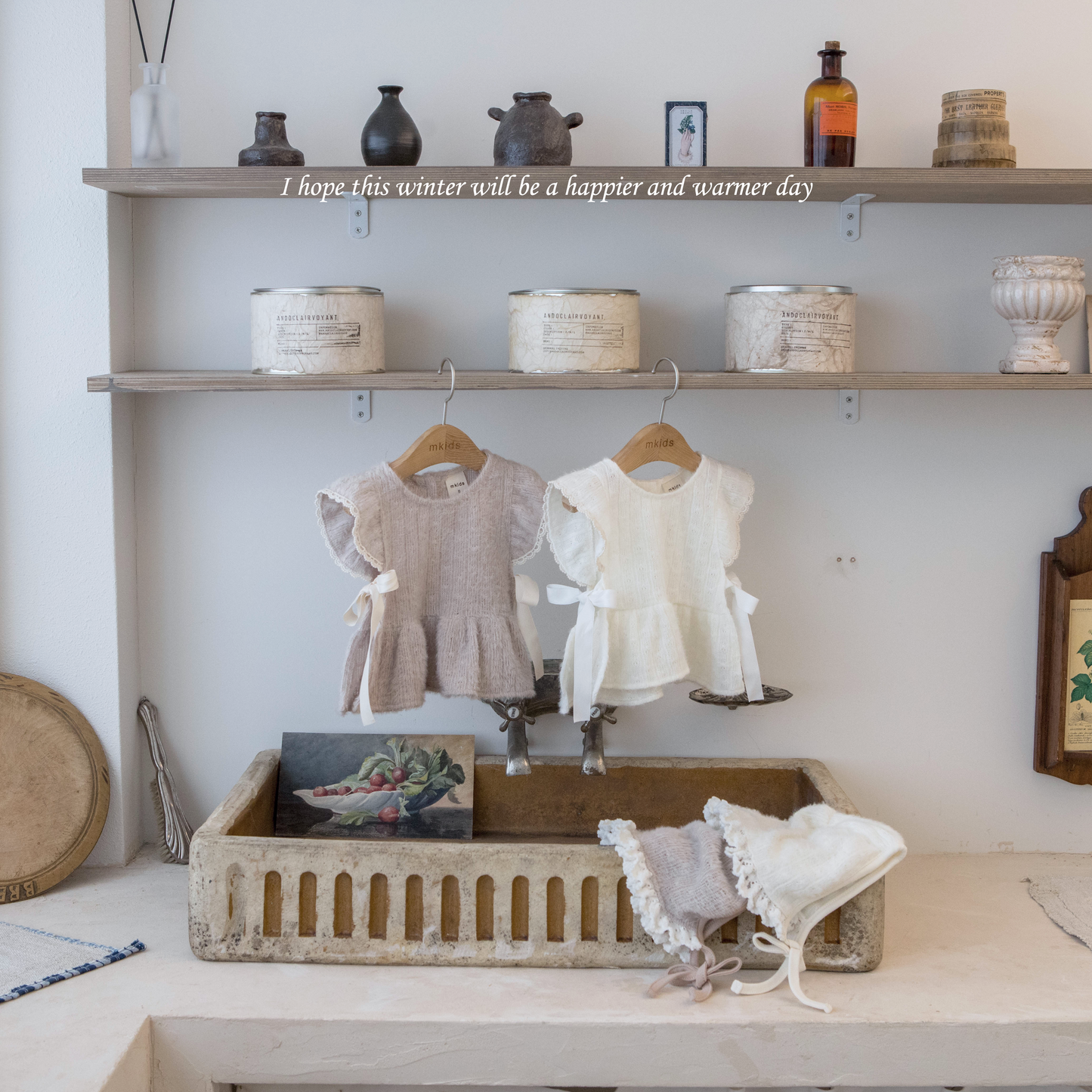 韓國童裝 25秋冬 | MD25434 Lace Bonnet (3-24m)