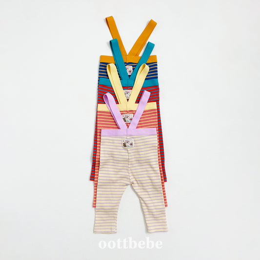 韓國童裝 | OT25319 OT Stripe Tee & Leggings Baby Set (Without Bonnet)