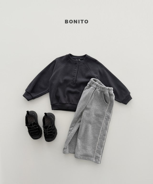 韓國童裝 26秋| BT25 Henley Neck Sweatshirt 衛衣 (80-140)