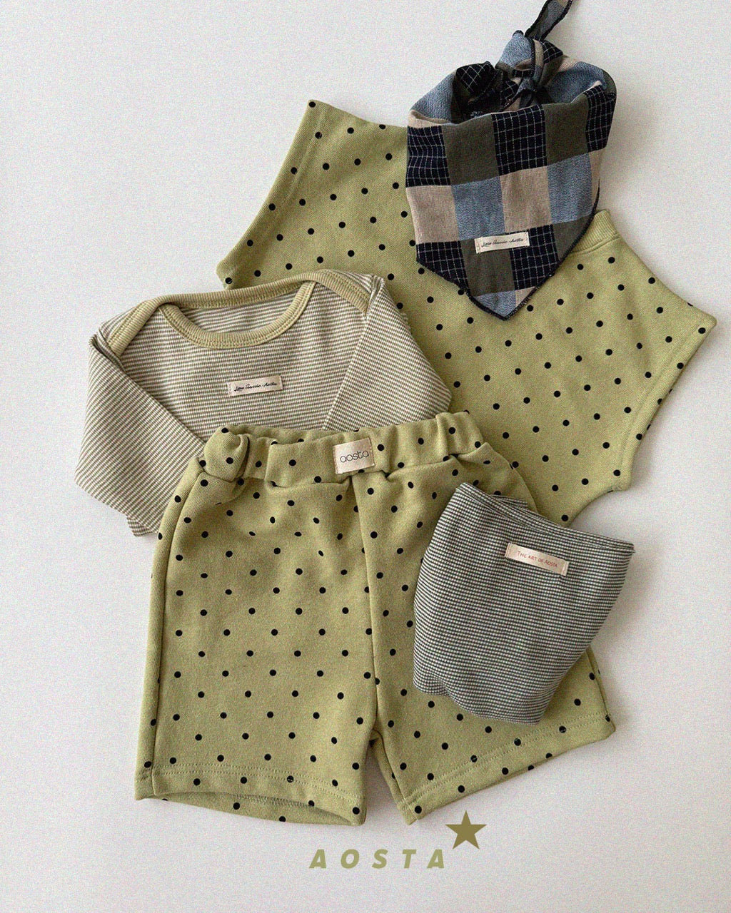 韓國童裝 26秋| AO13 Dot Tongtong Vest 背心 (70-110)