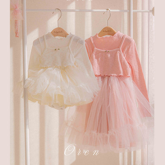 韓國童裝 26春 | OR26 Seriel Ribbed Tutu Dress