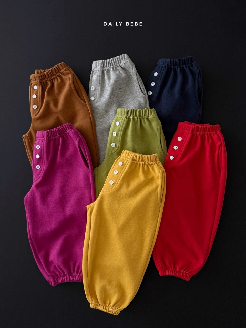 韓國童裝 26秋| DD02 Button Jogger Pants 長褲
