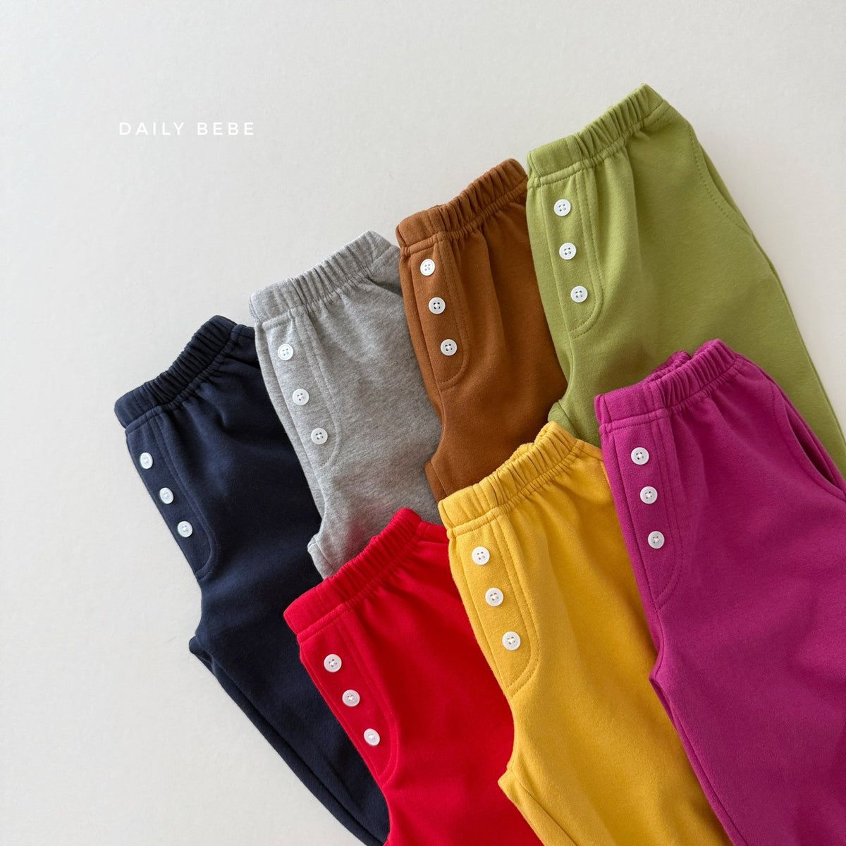 韓國童裝 26秋| DD02 Button Jogger Pants 長褲
