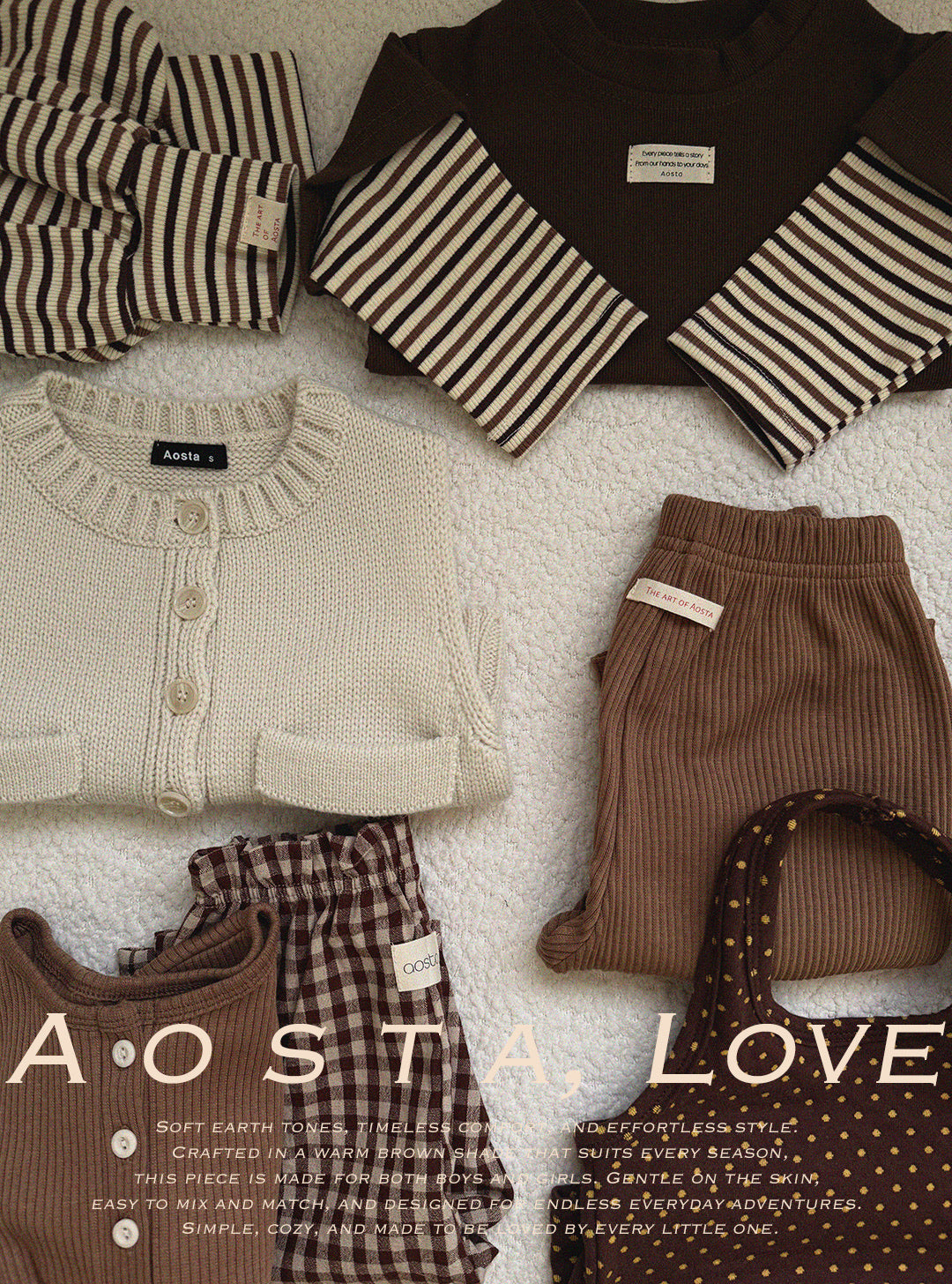 韓國童裝 26秋| AO08 Knit Cookie Vest 背心 (70-110)