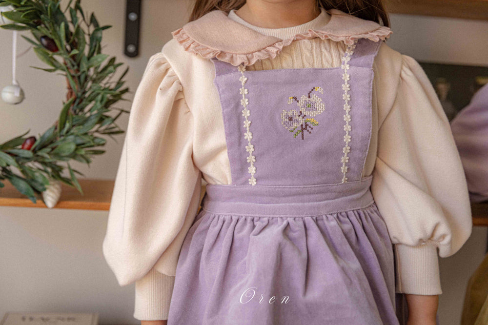 韓國童裝 25秋冬 | OR25416 Riley embroidered skirt