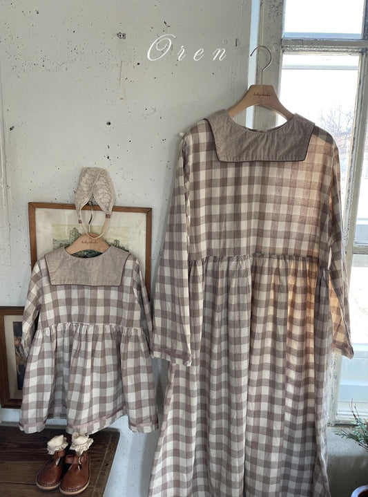 韓國童裝 26春 |  OR93 Checked One-Piece (MOM)
