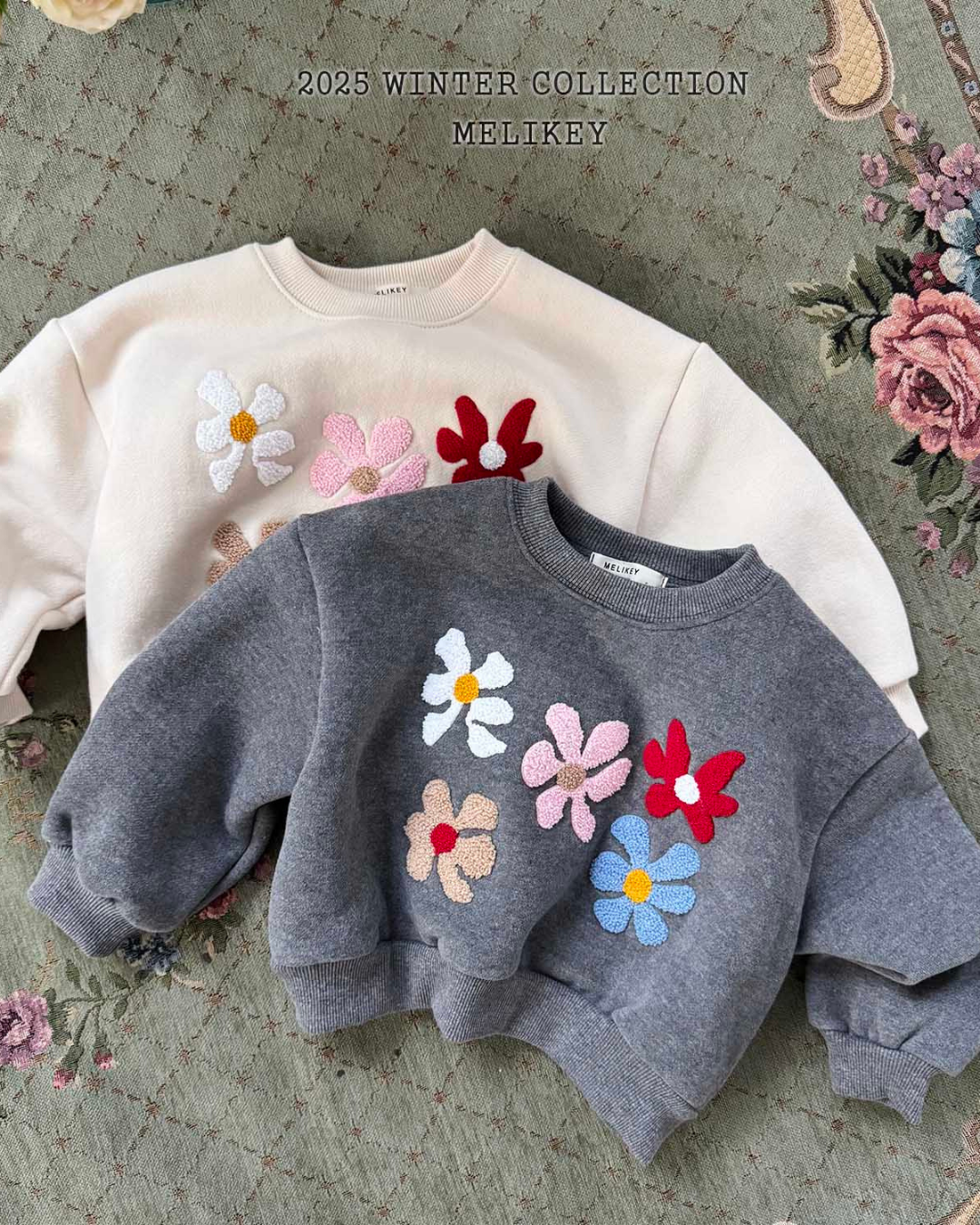 韓國童裝 25秋冬 | ME25435 Flower MTM