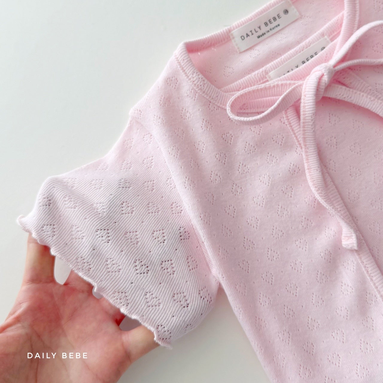 韓國童裝 26夏| DD11 Eyelet Cardigan Set (75-140cm)