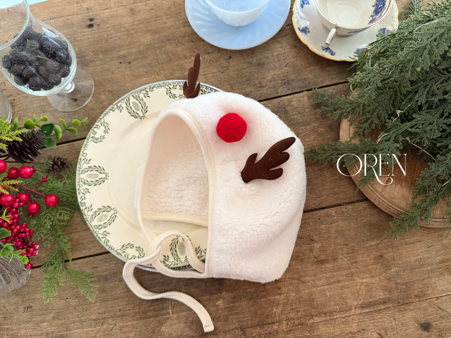 韓國童裝 25秋冬 | OR25516 聖誕款 Christmas Deer Bonnet