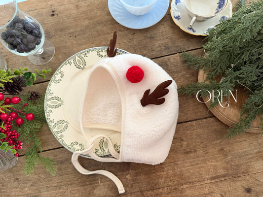 韓國童裝 25秋冬 | OR25516 聖誕款 Christmas Deer Bonnet