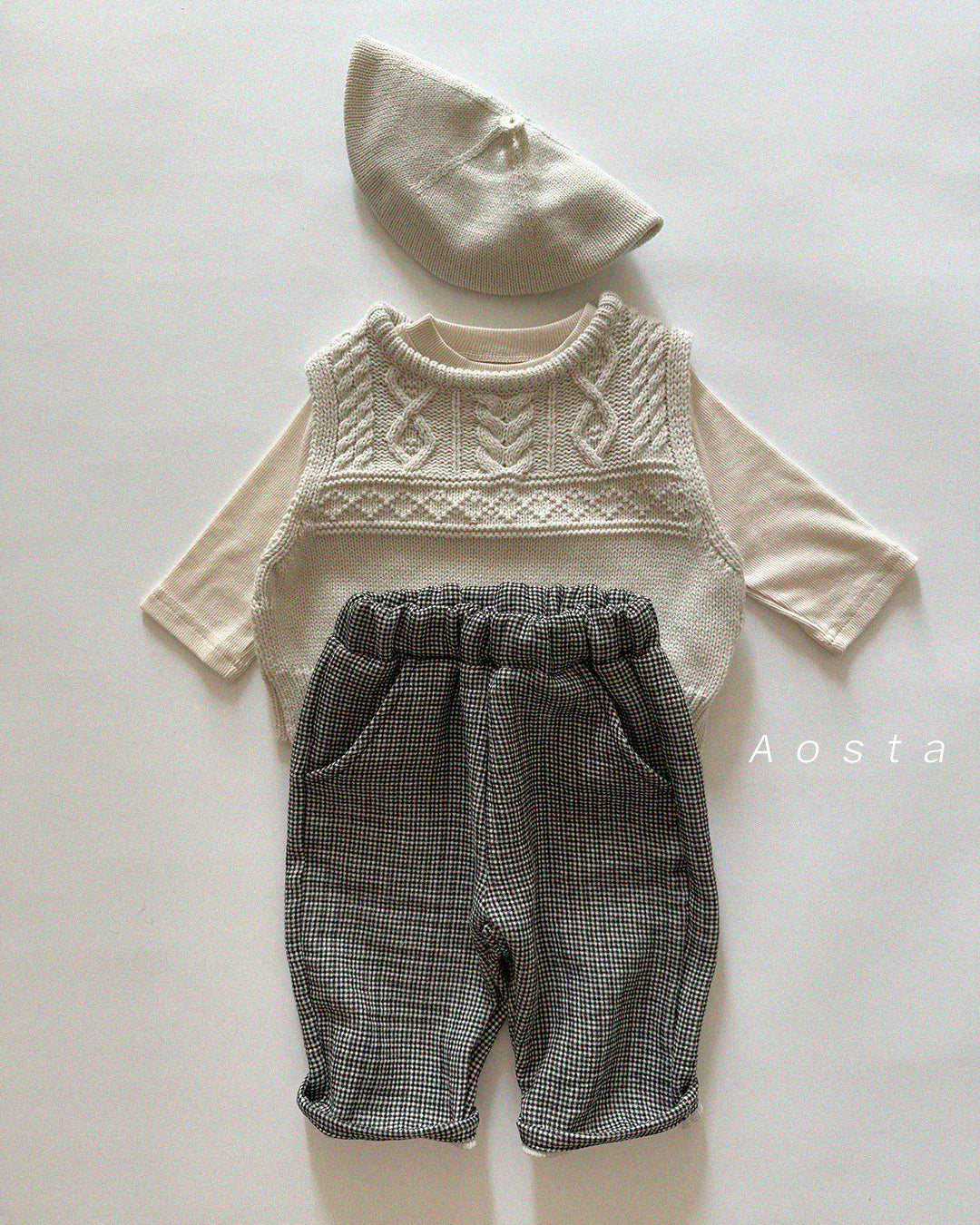 韓國童裝 26春 | AO26138 Check Pants