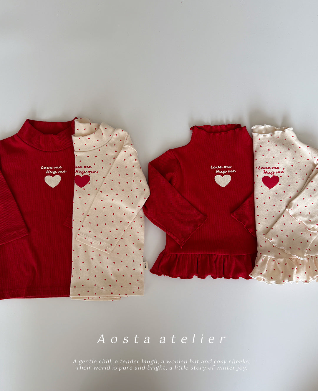 韓國童裝 25秋冬 | AO2423 Love Me Turtleneck