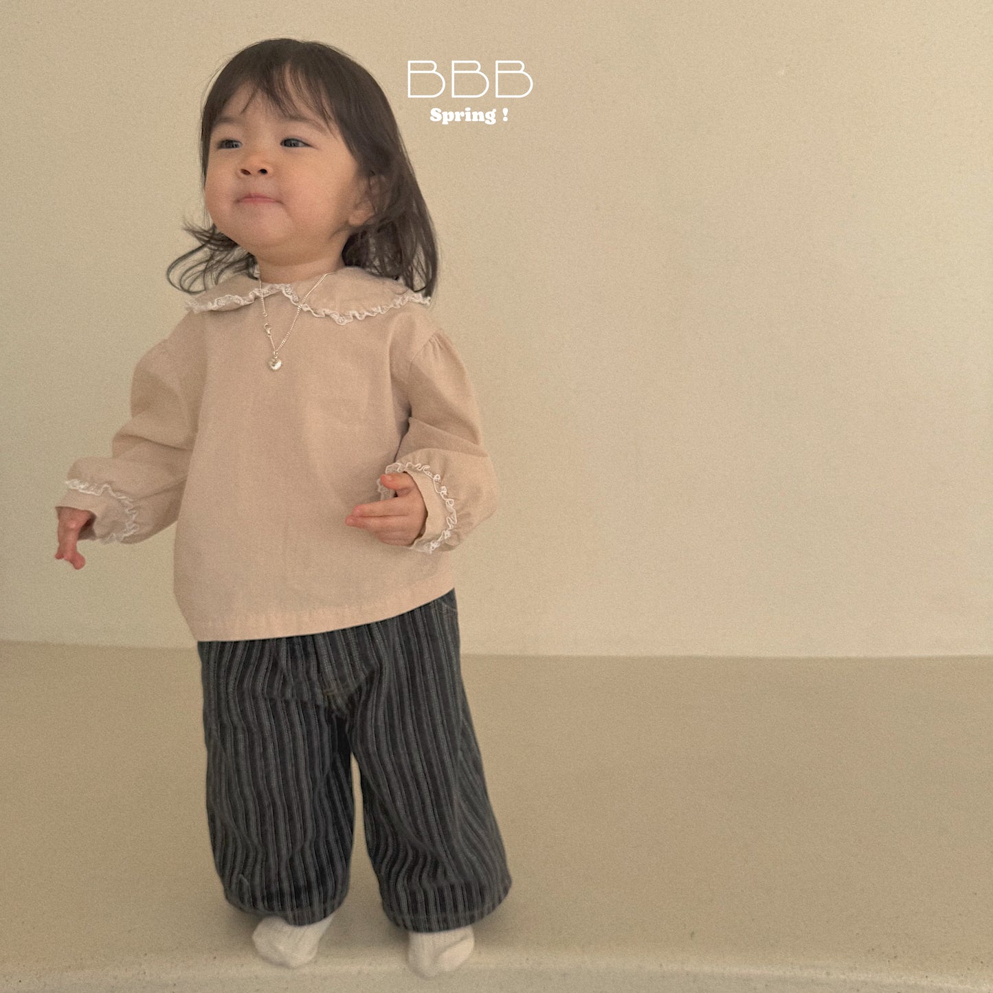 韓國童裝 26春 | BB40 Bebe Double Stripe Jeans (70-110cm)