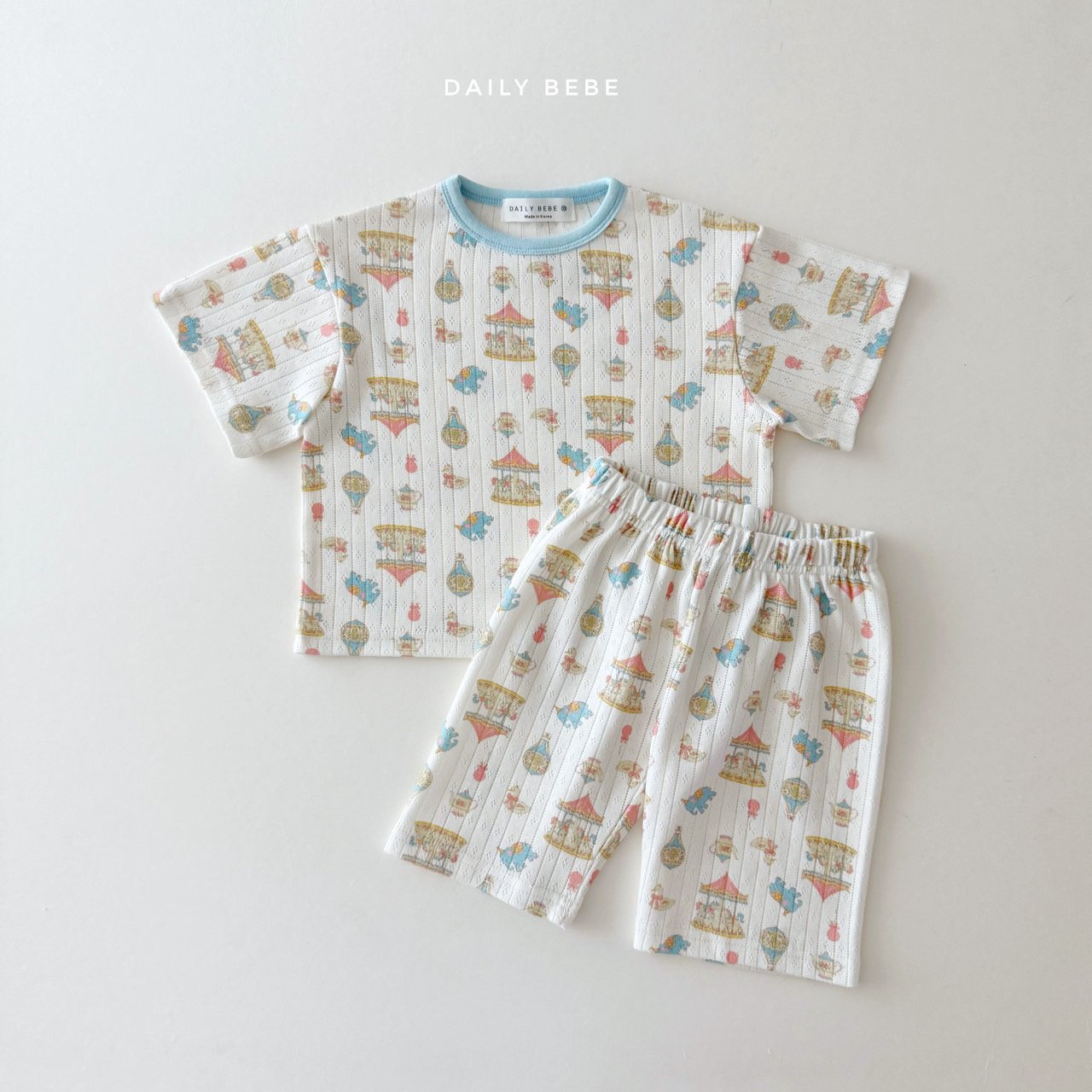 韓國童裝 26夏| DD08 Summer Eyelet Loungewear Set (75-140cm)