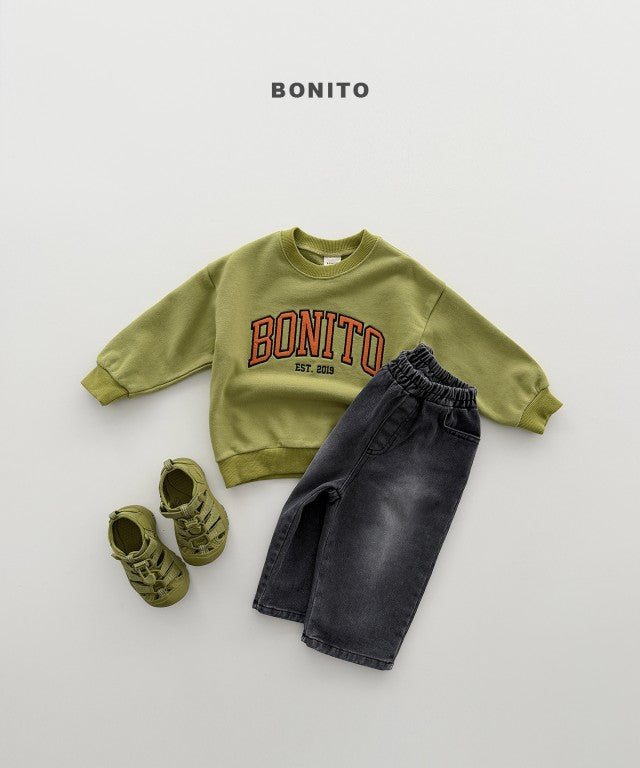 韓國童裝 26秋| BT31 Bonito Patch Embroidery Sweatshirt 衛衣 (80-140)