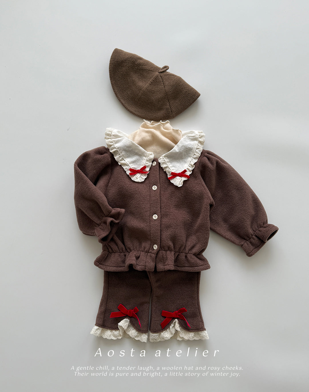 韓國童裝 25秋冬 | AO25442 Winter Ribbon Pants