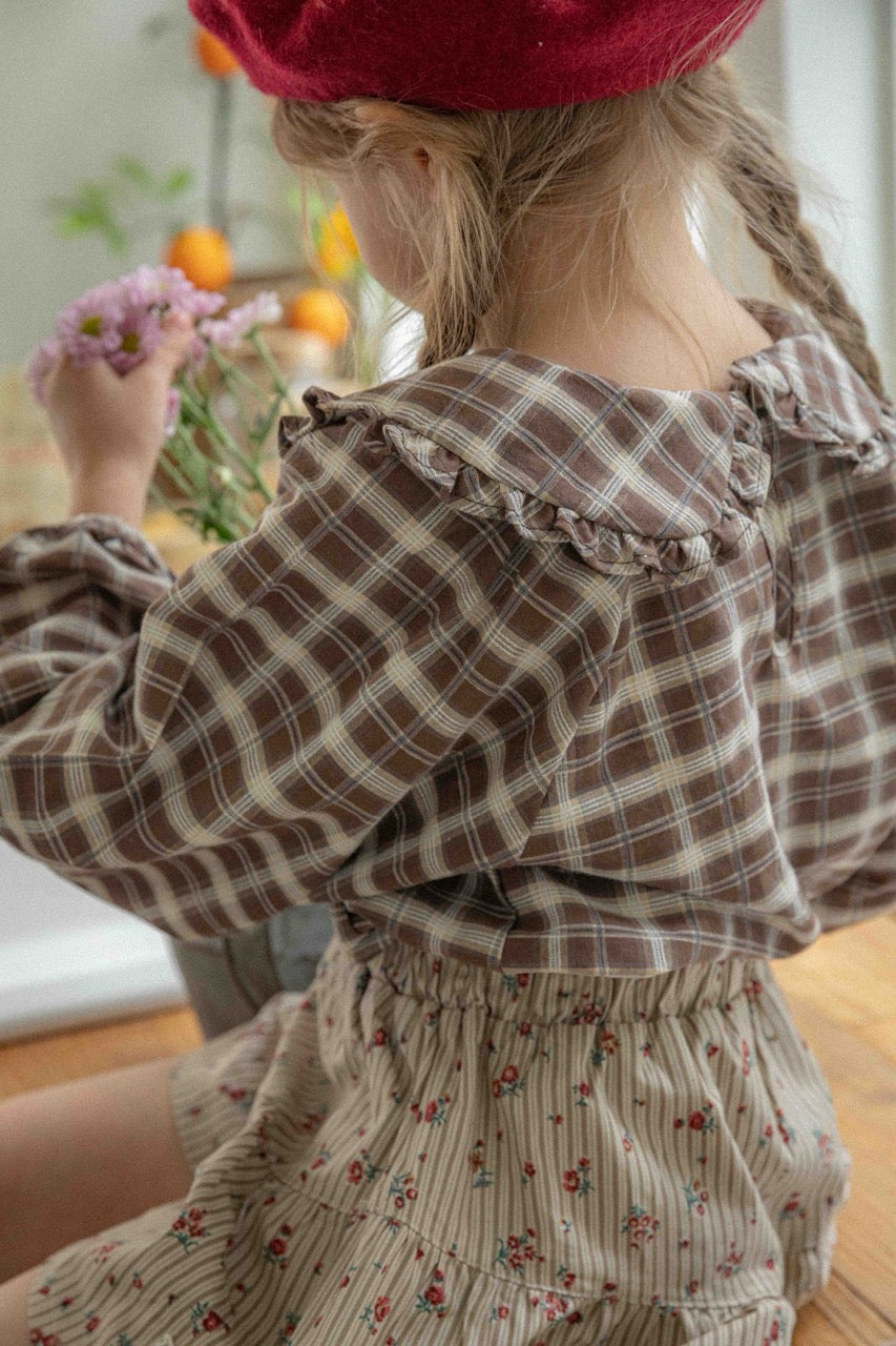 韓國童裝 25秋 | OR25341 Marche Check Blouse