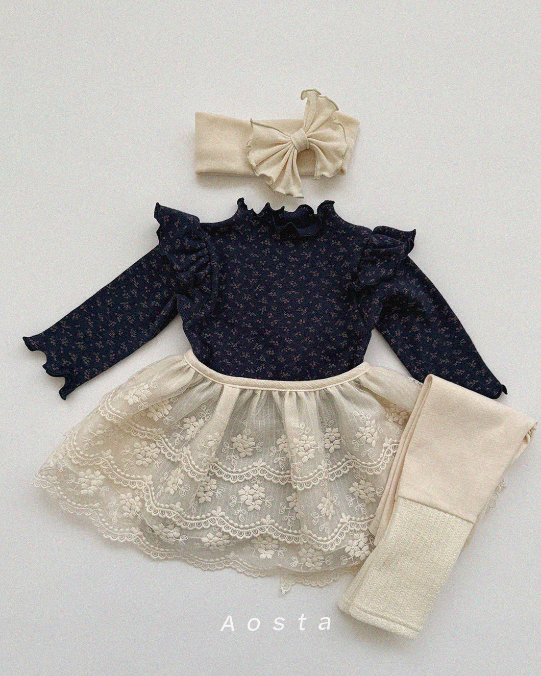 韓國童裝 26春 | AO26111 Lace Mu Skirt