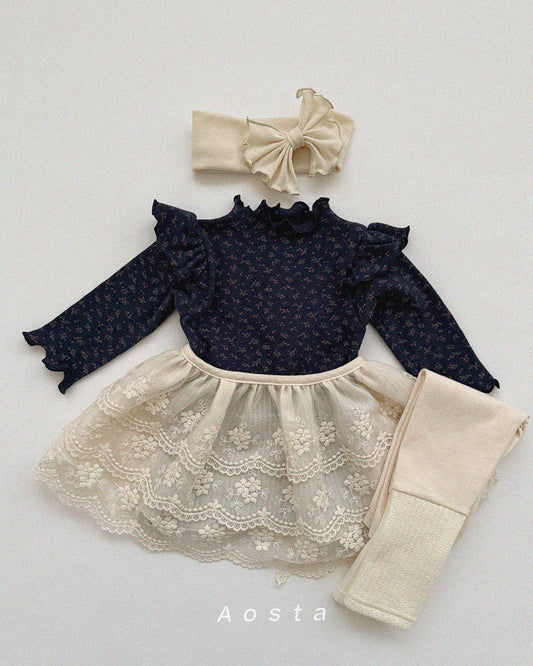 韓國童裝 26春 | AO26111 Lace Mu Skirt