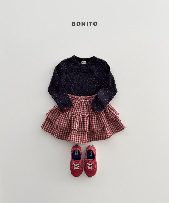 韓國童裝 26秋| BT56 Eyelet Pattern Tee 上衣 (80-140)