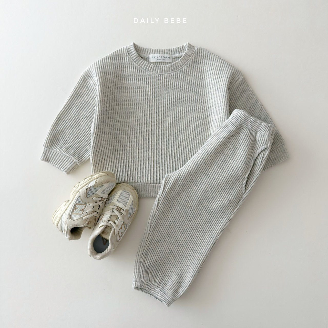 韓國童裝 26春 | DD02 華夫格套裝 (75~140cm)