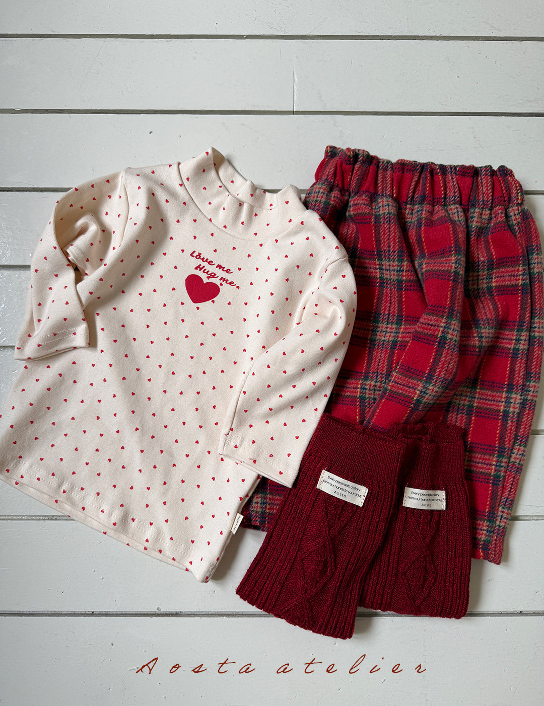 韓國童裝 25秋冬 | AO2423 Love Me Turtleneck