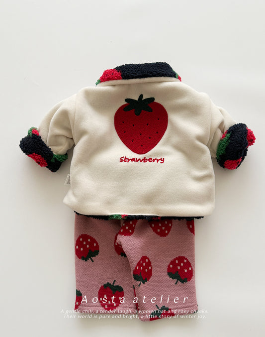 韓國童裝 25秋冬 | AO25420 Strawberry 2-way Jacket