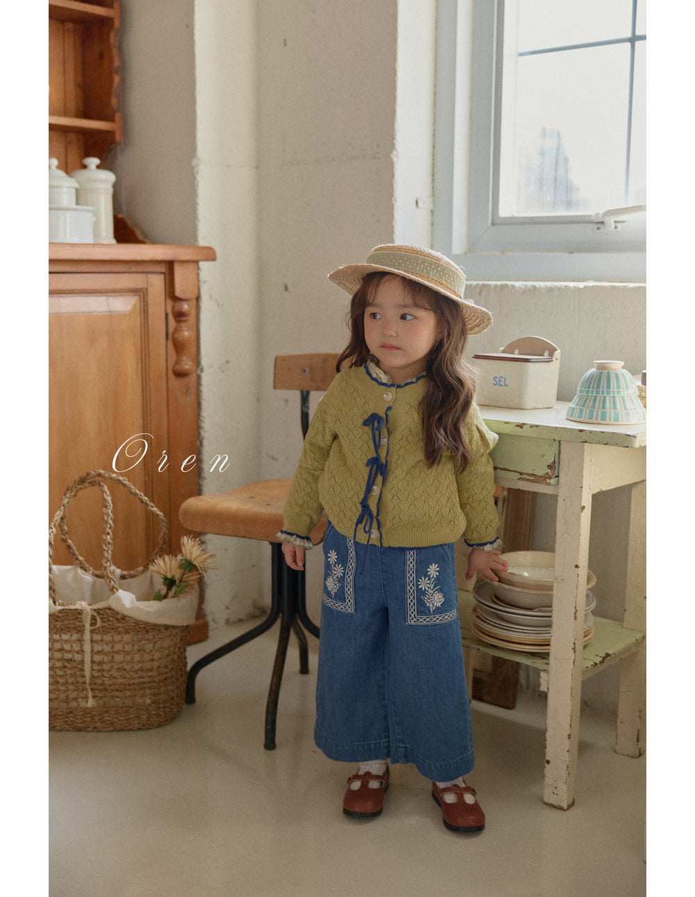 韓國童裝 26春 |  OR44 Amelie Floral Jeans (85~120cm)