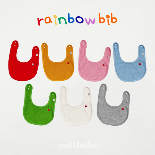 韓國童裝 | OT25314 Rainbow Baby Bib
