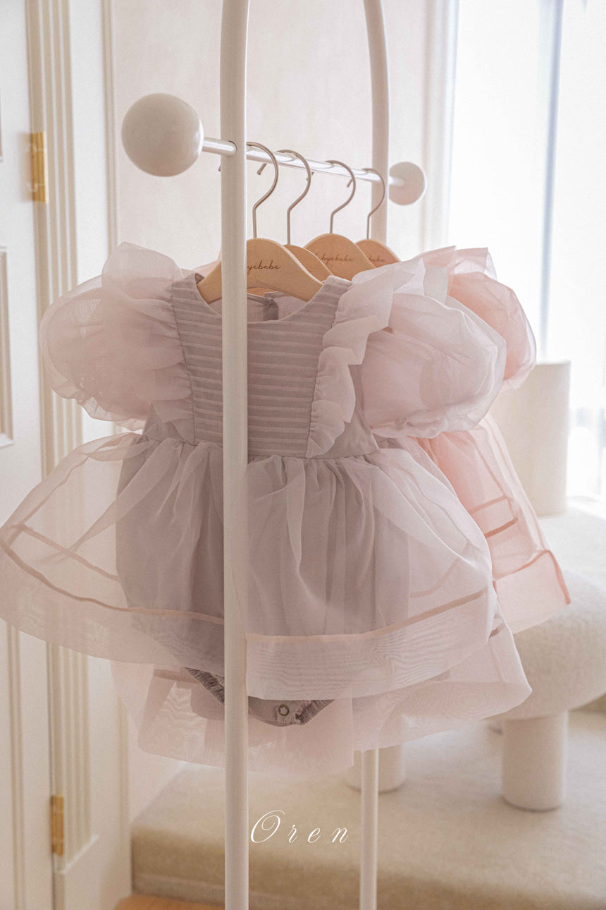 韓國童裝 26春 | OR24 Serena Pintuck Organza Suit