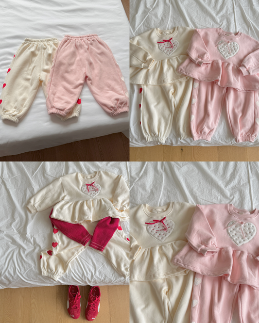 韓國童裝 25秋冬 | NB25429 Heart Pants