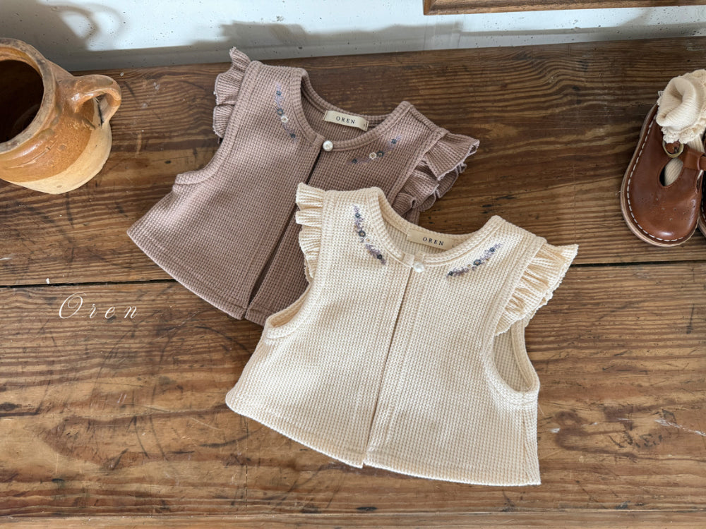 韓國童裝 26春 |  OR73 Emma Embroidered Vest (85~120cm)