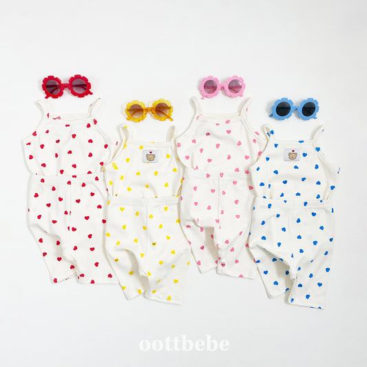 現貨▷ 韓國童裝 Oottbebe Heart Top and Bottom Set