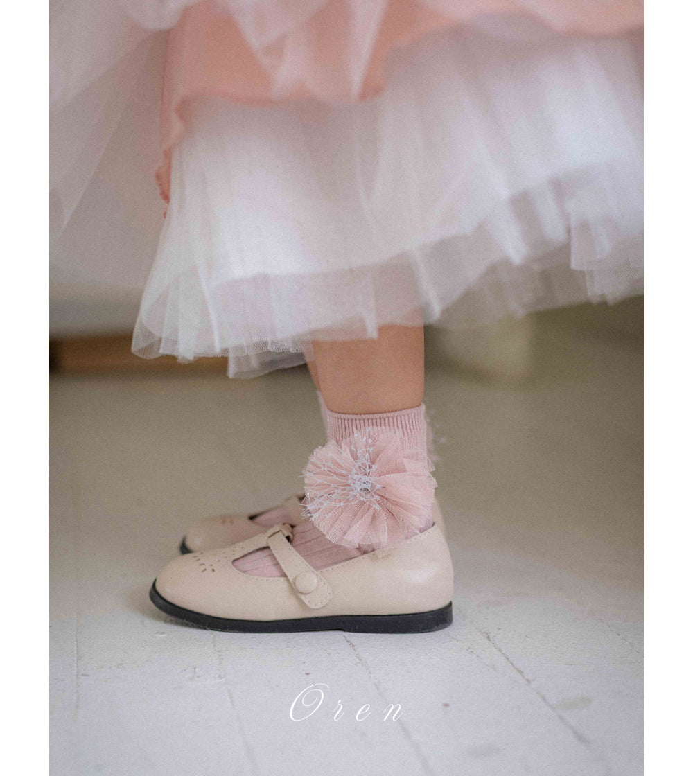 韓國童裝 26春 | OR32 Pearl Lace Ankle Socks