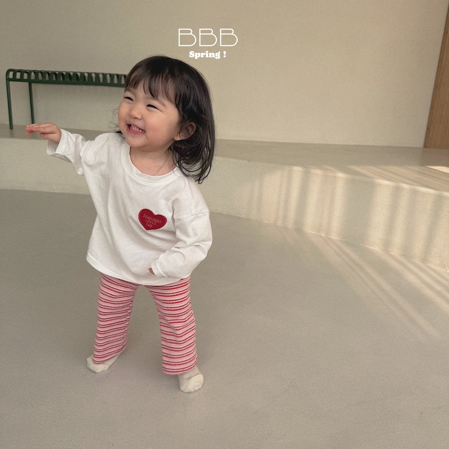 韓國童裝 26春 | BB06 Bebe Heart Box T-shirt (70-110cm)