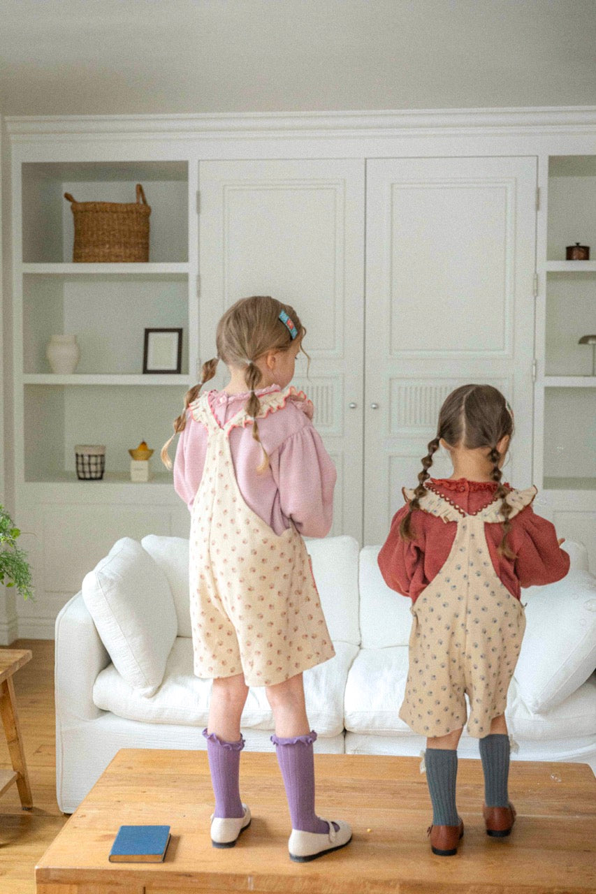 韓國童裝 25秋 | OR25336 Madeleine Waffle Overalls