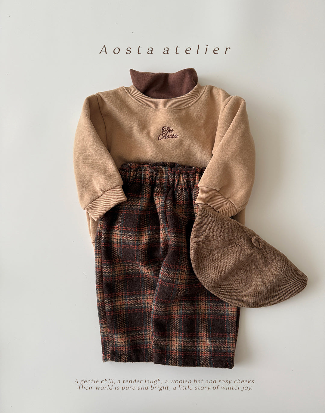 韓國童裝 25秋冬 | AO25454 Check Pants