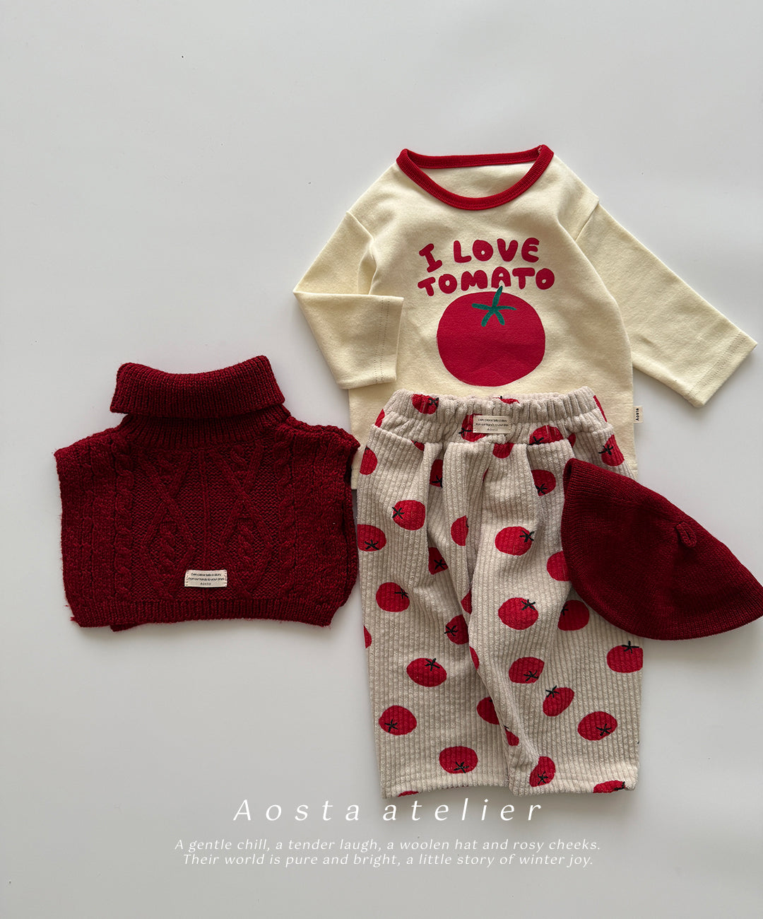 韓國童裝 25秋冬 | AO25570 Tomato Tee